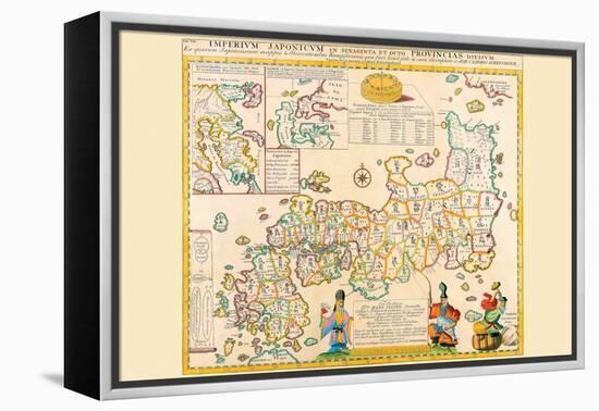 Prefectures & the Peoples of Japan-Engelbert Kaempfer-Framed Stretched Canvas