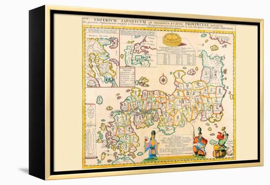 Prefectures & the Peoples of Japan-Engelbert Kaempfer-Framed Stretched Canvas