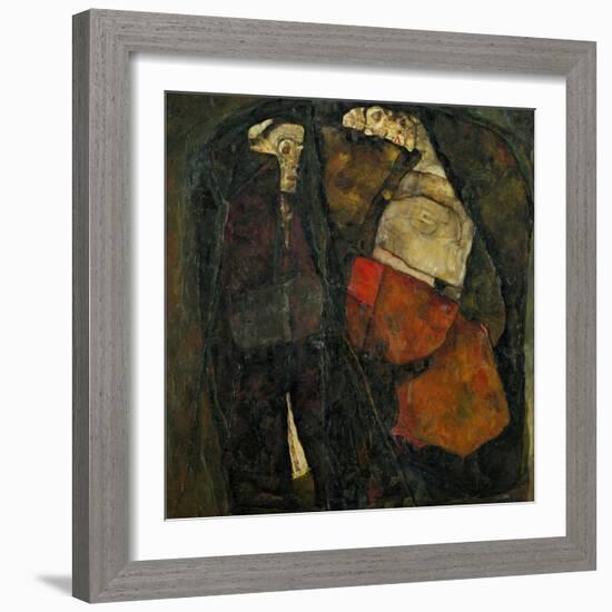 Pregnant Woman and Death-Egon Schiele-Framed Giclee Print