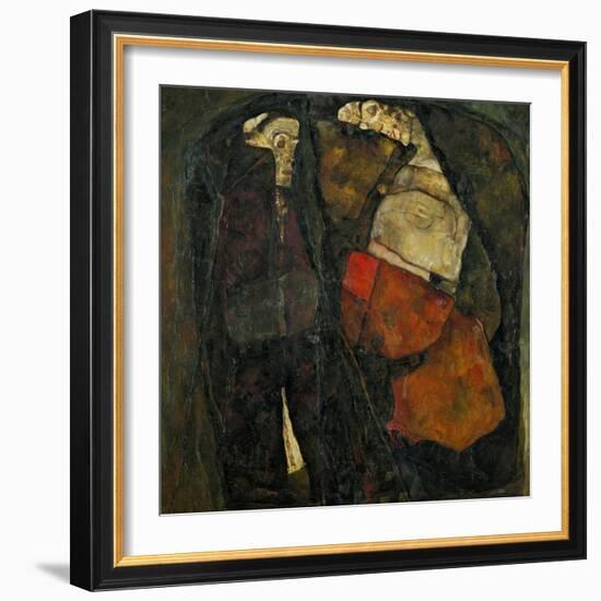 Pregnant Woman and Death-Egon Schiele-Framed Giclee Print
