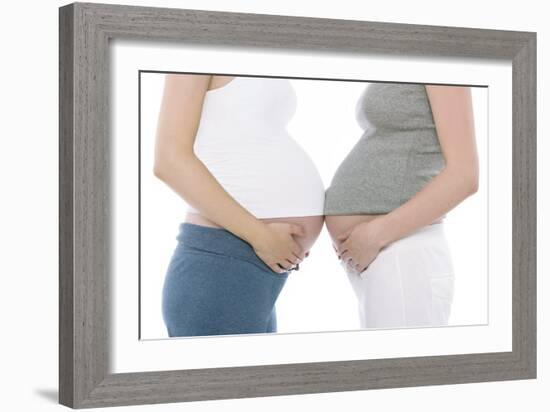 Pregnant Women's Abdomens-Science Photo Library-Framed Photographic Print