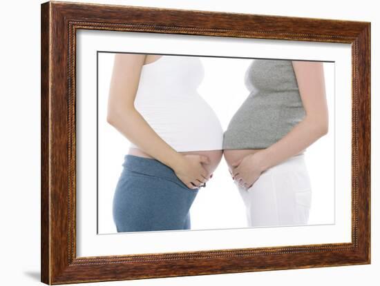 Pregnant Women's Abdomens-Science Photo Library-Framed Photographic Print