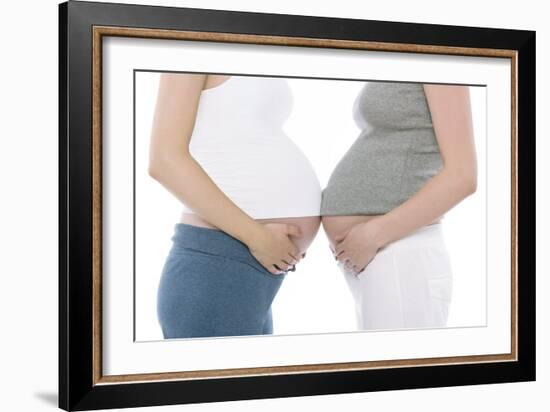 Pregnant Women's Abdomens-Science Photo Library-Framed Photographic Print