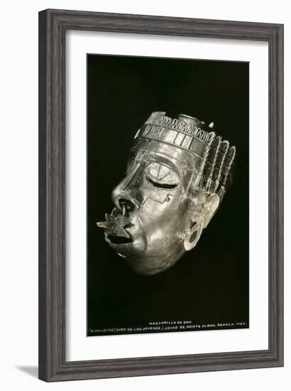 Prehispanic Gold Mask, Oaxaca, Mexico-null-Framed Art Print
