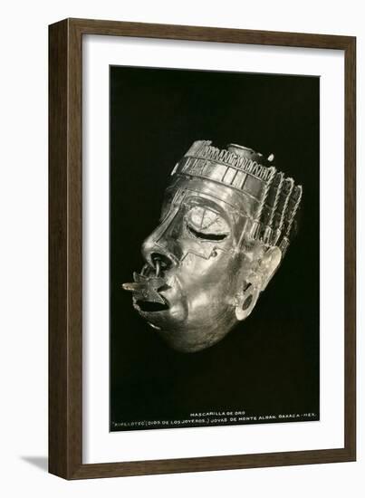 Prehispanic Gold Mask, Oaxaca, Mexico-null-Framed Art Print