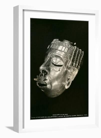 Prehispanic Gold Mask, Oaxaca, Mexico-null-Framed Art Print