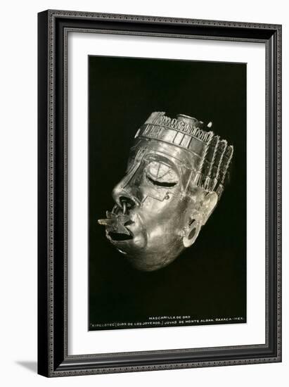 Prehispanic Gold Mask, Oaxaca, Mexico-null-Framed Art Print