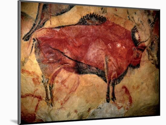 Prehistoire, Art Du Paleolithique Superieur : Un Bison Ou Auroch, Peinture Parietale Dans La Grotte-Prehistoric Prehistoric-Mounted Giclee Print