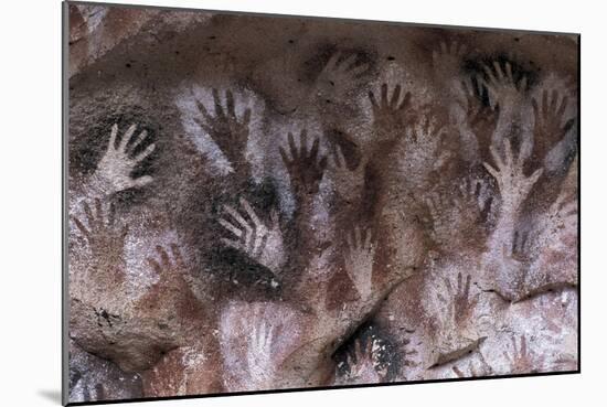 Prehistoric art : cave with hand prints Cave of the Hands-null-Mounted Giclee Print