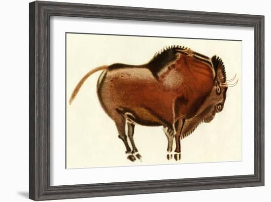 Prehistoric Cave Painting of a Bull, Altamira, Spain-null-Framed Giclee Print