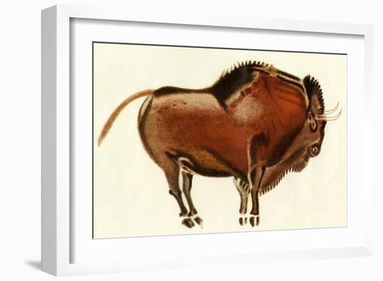 Prehistoric Cave Painting of a Bull, Altamira, Spain-null-Framed Giclee Print