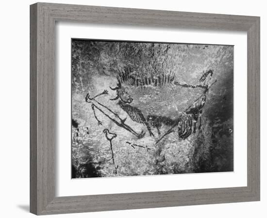 Prehistoric Cave Painting of a Hunting Scene-Ralph Morse-Framed Photographic Print