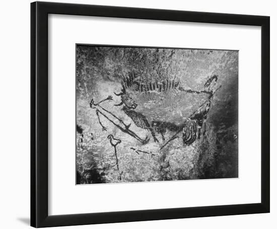 Prehistoric Cave Painting of a Hunting Scene-Ralph Morse-Framed Photographic Print
