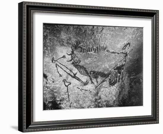 Prehistoric Cave Painting of a Hunting Scene-Ralph Morse-Framed Photographic Print