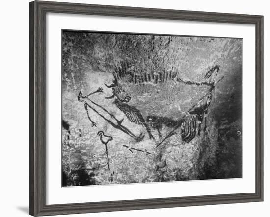 Prehistoric Cave Painting of a Hunting Scene-Ralph Morse-Framed Photographic Print