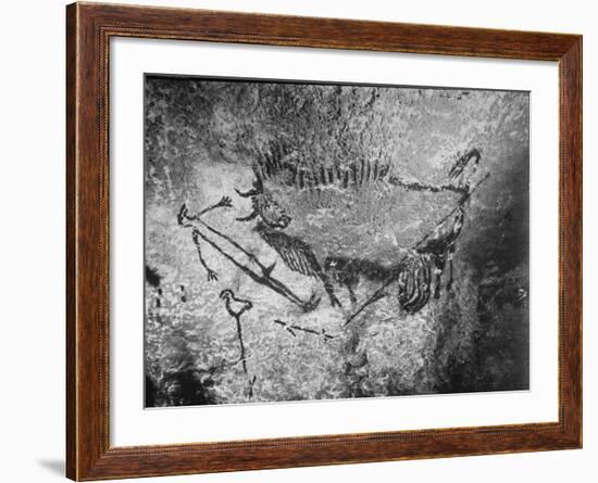 Prehistoric Cave Painting of a Hunting Scene-Ralph Morse-Framed Photographic Print