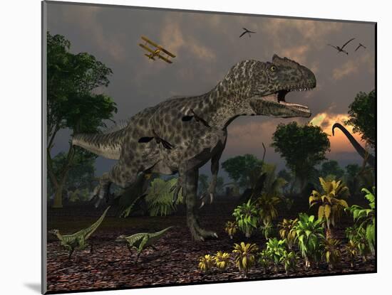 Prehistoric Dinosaurs Roam Freely Where Time Stands Still-Stocktrek Images-Mounted Photographic Print