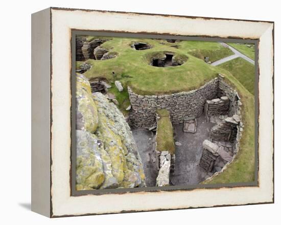 Prehistoric Dwellings at Jarlshof, Sumburgh, Shetland, Shetland Islands, Scotland, United Kingdom, -David Lomax-Framed Premier Image Canvas