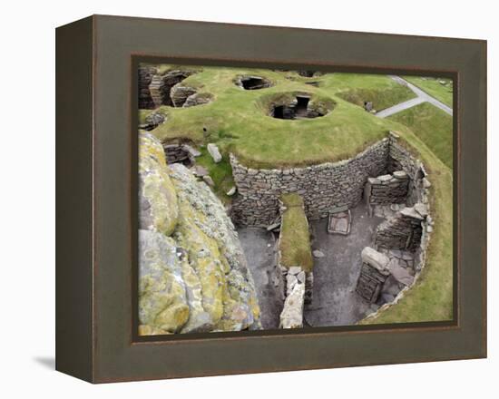 Prehistoric Dwellings at Jarlshof, Sumburgh, Shetland, Shetland Islands, Scotland, United Kingdom, -David Lomax-Framed Premier Image Canvas