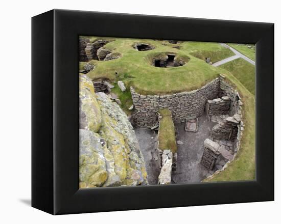 Prehistoric Dwellings at Jarlshof, Sumburgh, Shetland, Shetland Islands, Scotland, United Kingdom, -David Lomax-Framed Premier Image Canvas