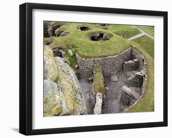 Prehistoric Dwellings at Jarlshof, Sumburgh, Shetland, Shetland Islands, Scotland, United Kingdom, -David Lomax-Framed Photographic Print