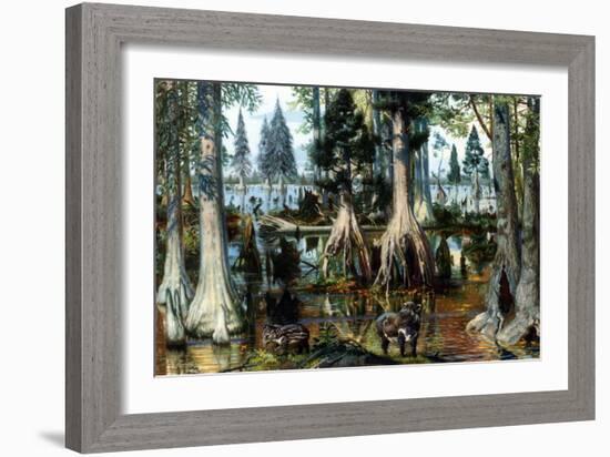 Prehistoric, Eocene Landscape-Science Source-Framed Giclee Print