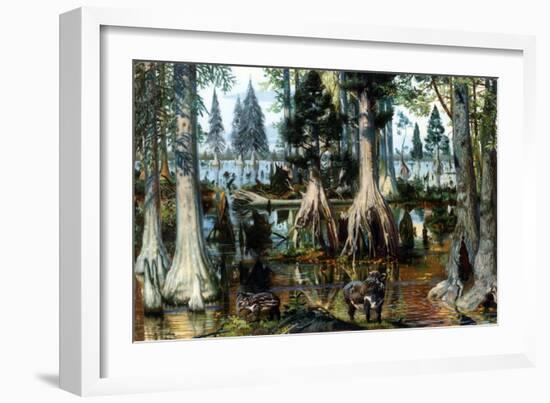 Prehistoric, Eocene Landscape-Science Source-Framed Giclee Print