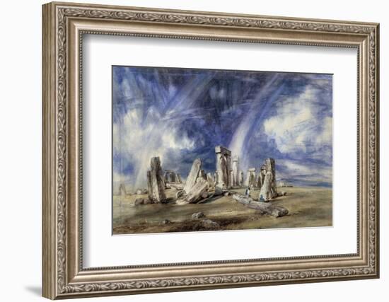 Prehistoric Landmark of Stonehenge - by John Constable-null-Framed Photographic Print