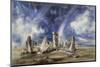 Prehistoric Landmark of Stonehenge - by John Constable-null-Mounted Photographic Print