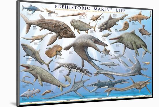 Prehistoric Marine Life-null-Mounted Art Print