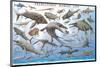 Prehistoric Marine Life-null-Mounted Art Print