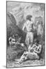 Prehistoric Men Depicting Deer-Emile Antoine Bayard-Mounted Giclee Print