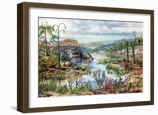 Prehistoric, Middle Devonian Landscape-Science Source-Framed Giclee Print