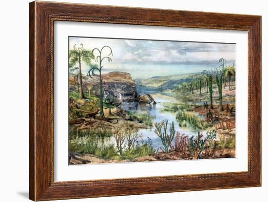 Prehistoric, Middle Devonian Landscape-Science Source-Framed Giclee Print