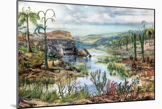 Prehistoric, Middle Devonian Landscape-Science Source-Mounted Giclee Print