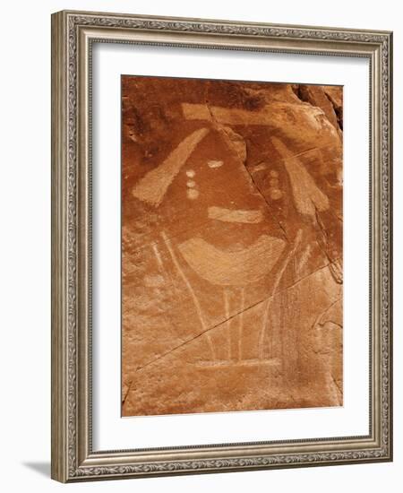 Prehistoric Petroglyph Rock Art at Dinosaur National Monument, Utah, USA-Dennis Flaherty-Framed Photographic Print