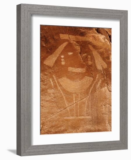 Prehistoric Petroglyph Rock Art at Dinosaur National Monument, Utah, USA-Dennis Flaherty-Framed Photographic Print