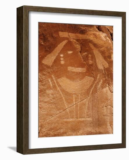 Prehistoric Petroglyph Rock Art at Dinosaur National Monument, Utah, USA-Dennis Flaherty-Framed Photographic Print