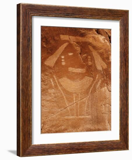 Prehistoric Petroglyph Rock Art at Dinosaur National Monument, Utah, USA-Dennis Flaherty-Framed Photographic Print