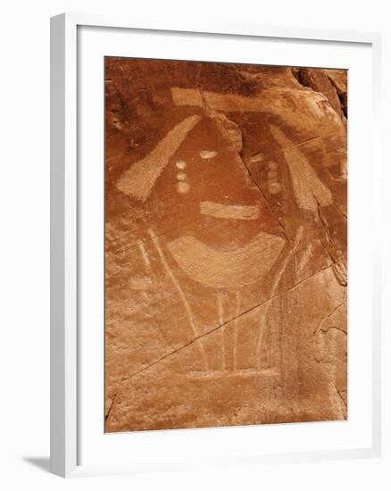 Prehistoric Petroglyph Rock Art at Dinosaur National Monument, Utah, USA-Dennis Flaherty-Framed Photographic Print