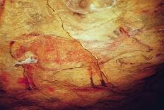 Prehistoric Art: Scene of the Well: a Man with a Bird Head and Seems to Fall or Being Pushed by a B-Prehistoric Prehistoric-Giclee Print