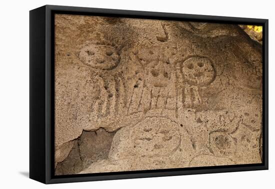 Prehistoric Rock Engravings of Taino Culturedominican Republic-Reinhard Dirscherl-Framed Premier Image Canvas