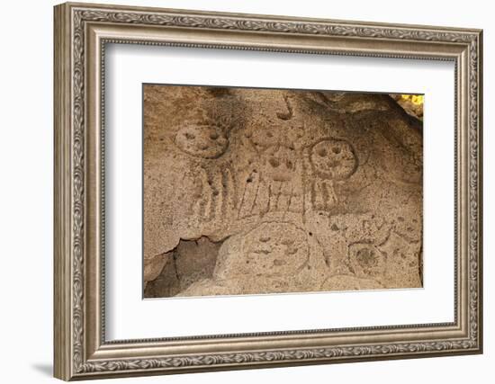 Prehistoric Rock Engravings of Taino Culturedominican Republic-Reinhard Dirscherl-Framed Photographic Print