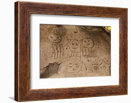 Prehistoric Rock Engravings of Taino Culturedominican Republic-Reinhard Dirscherl-Framed Photographic Print