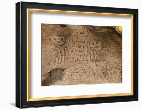 Prehistoric Rock Engravings of Taino Culturedominican Republic-Reinhard Dirscherl-Framed Photographic Print