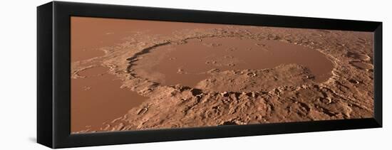 Prehistoric Schiaparelli Crater, Artwork-Detlev Van Ravenswaay-Framed Premier Image Canvas