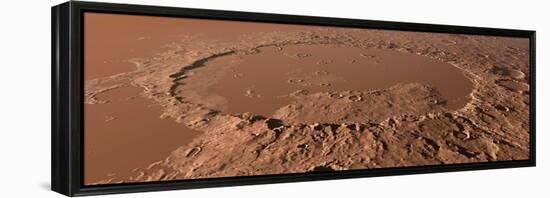 Prehistoric Schiaparelli Crater, Artwork-Detlev Van Ravenswaay-Framed Premier Image Canvas