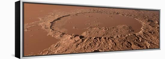 Prehistoric Schiaparelli Crater, Artwork-Detlev Van Ravenswaay-Framed Premier Image Canvas