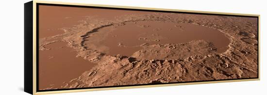 Prehistoric Schiaparelli Crater, Artwork-Detlev Van Ravenswaay-Framed Premier Image Canvas