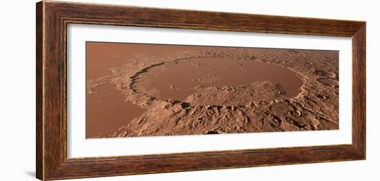 Prehistoric Schiaparelli Crater, Artwork-Detlev Van Ravenswaay-Framed Premium Photographic Print